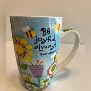 Burton + Burton Coffee Mugs Cups Be Joyful Ellen Krans Bible Flowers Bees